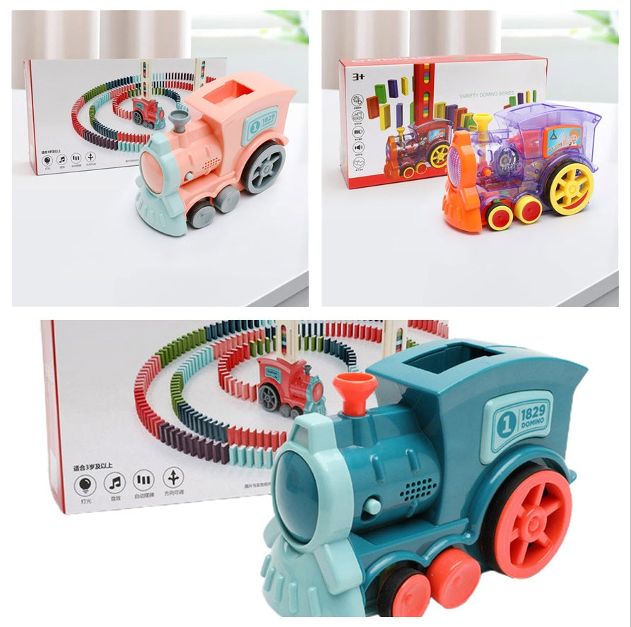 Automatic Domino Train Toy – Electric Block-Laying Puzzle Car