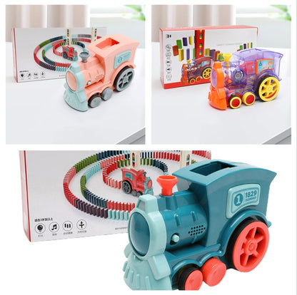 Automatic Domino Train Toy – Electric Block-Laying Puzzle Car
