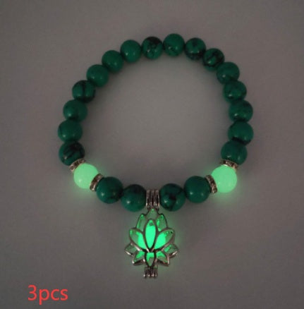 Luminous Lotus Natural Stone Healing Bracelet