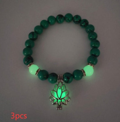 Luminous Lotus Natural Stone Healing Bracelet
