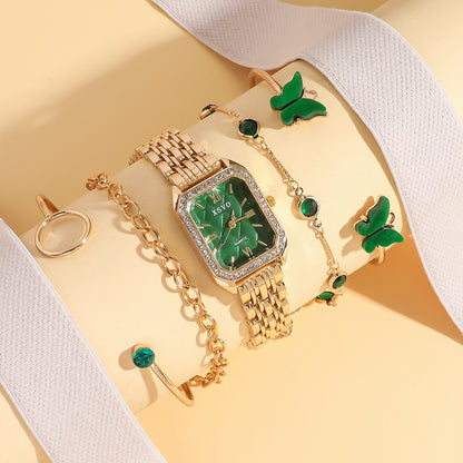 Women’s Wild Emerald Watch & Bracelet Set