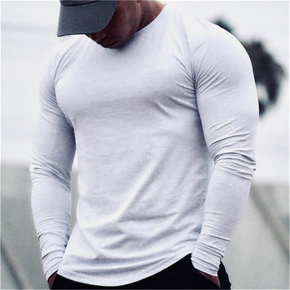 Men’s Long Sleeve Sports Shirt – Loose Fit Quick Dry Training Top