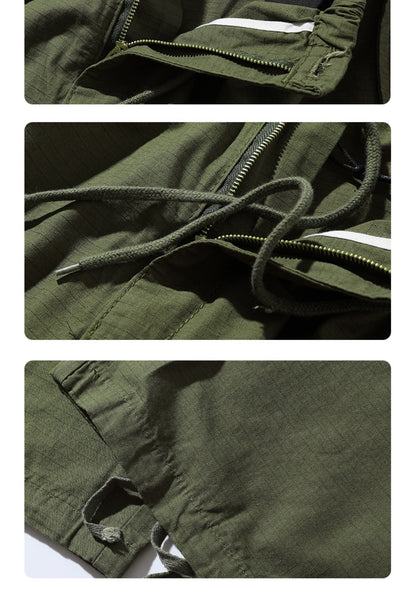 Retro Khaki Cargo Pants – Multi Pocket