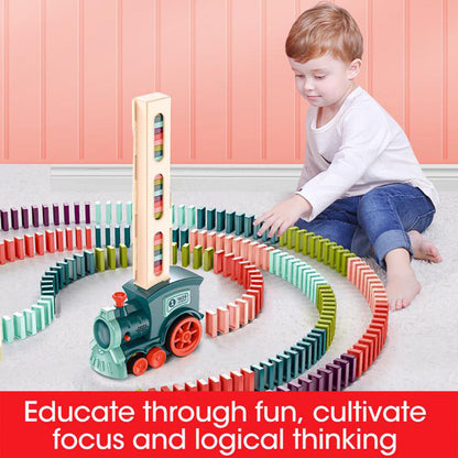 Automatic Domino Train Toy – Electric Block-Laying Puzzle Car