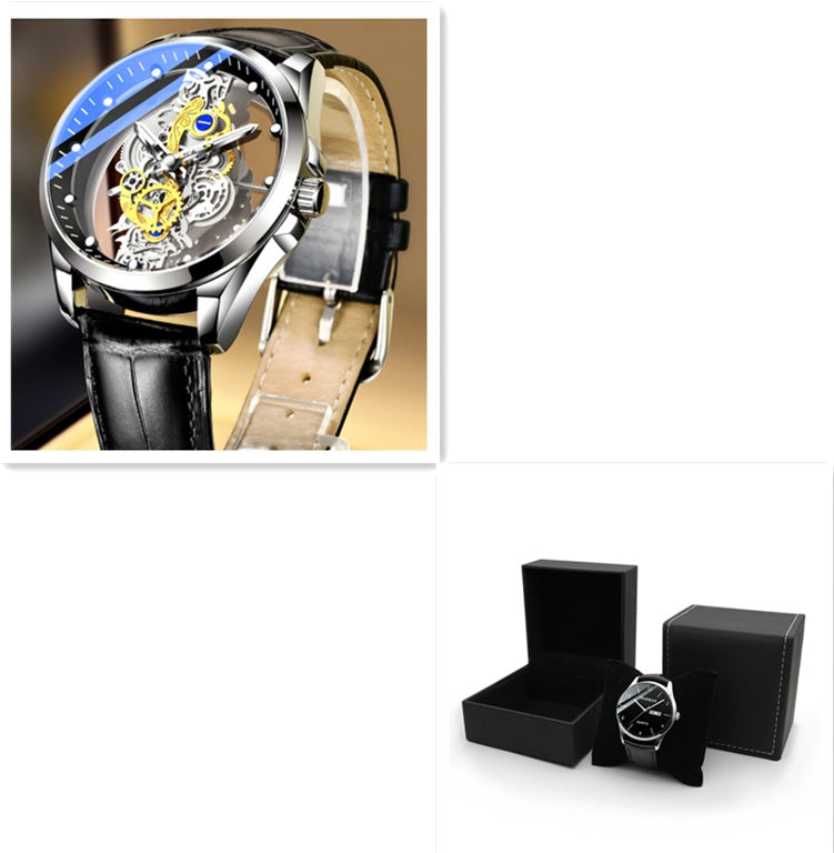 Luxury Skeleton Automatic Quartz Men’s Watch