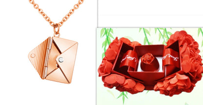Fashion Envelope Necklace – Romantic Gift for Her