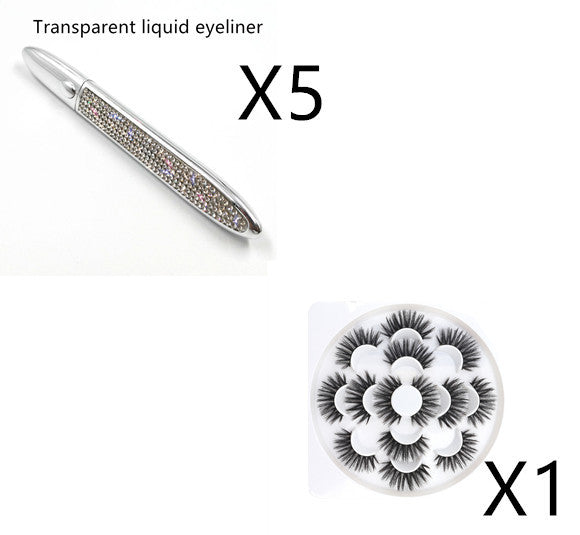 Self-Adhesive False Eyelashes with Multicolor Eyeliner – No Glue Needed