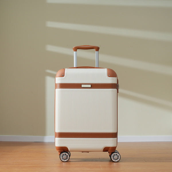 Vertical Striped 4-in-1 Luggage Set – Durable Travel Suitcase