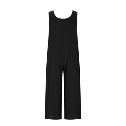 Women’s Elegant Wide-Leg Button Front Jumpsuit