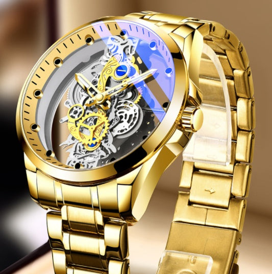 Luxury Skeleton Automatic Quartz Men’s Watch