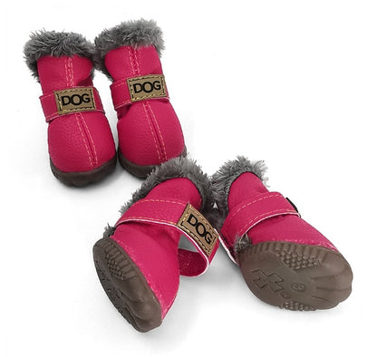 Warm Dog Snow Boots – Thick Winter Shoes for Teddy & Small Breeds