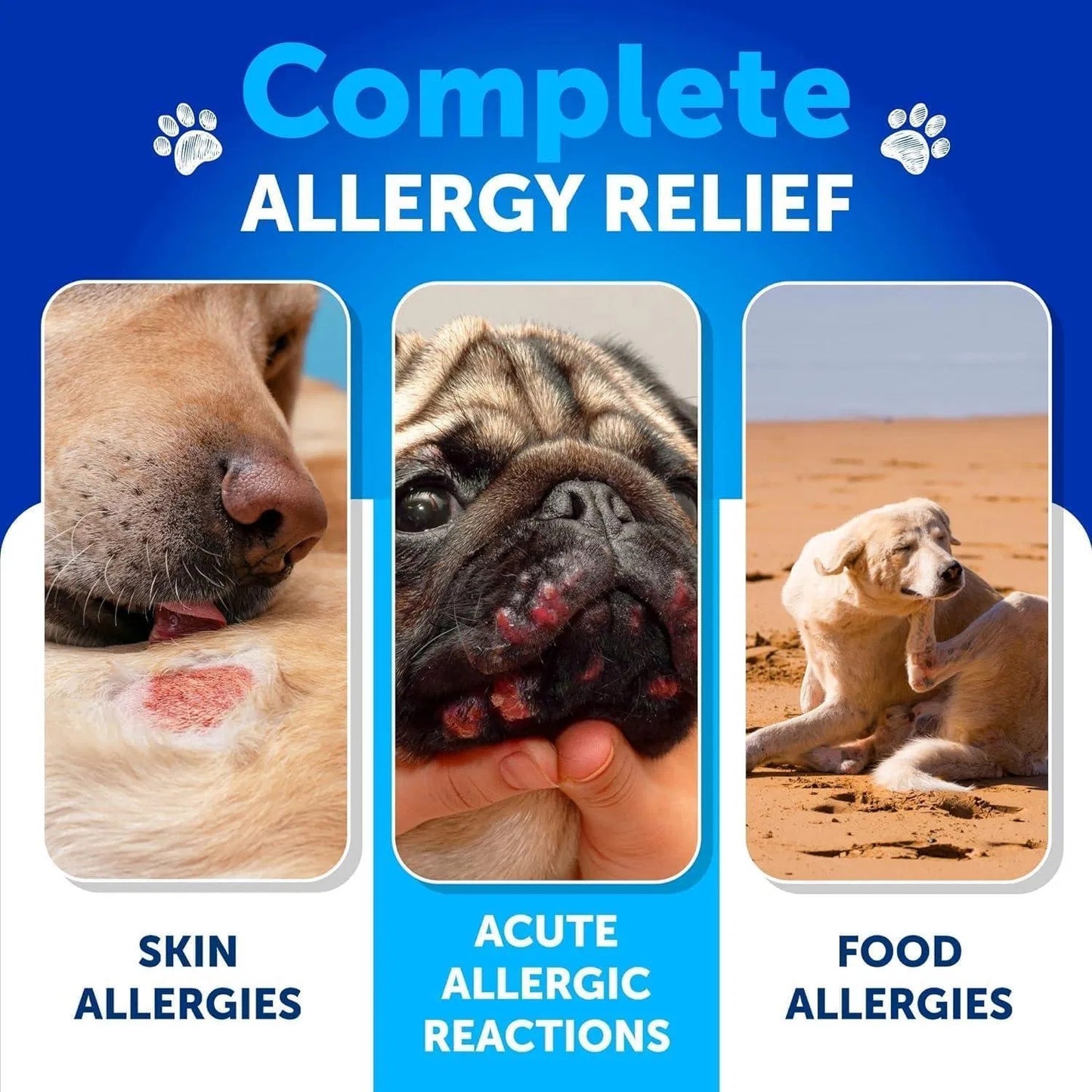 Dog Allergy Relief Chews – Itch & Hot Spot Support with Fish Oil, Seasonal Allergy & Immune Health, 120 Soft Treats