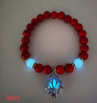 Luminous Lotus Natural Stone Healing Bracelet