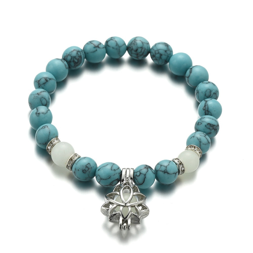 Luminous Lotus Natural Stone Healing Bracelet