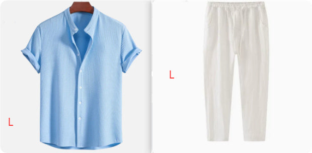 Men’s Summer Loose Shirt – Short Sleeve Casual Top