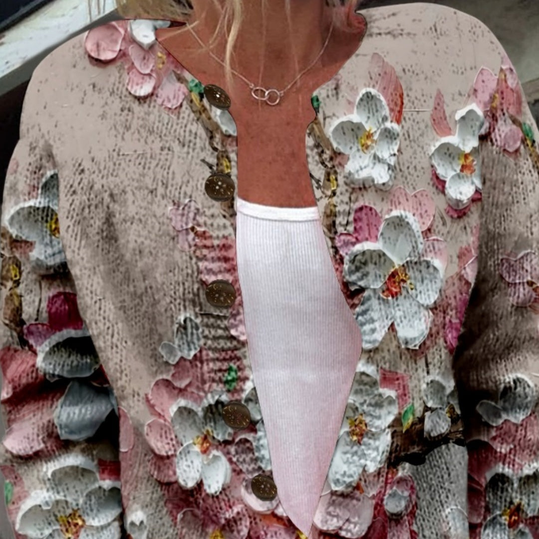 Women’s 3D Printed Knit Cardigan