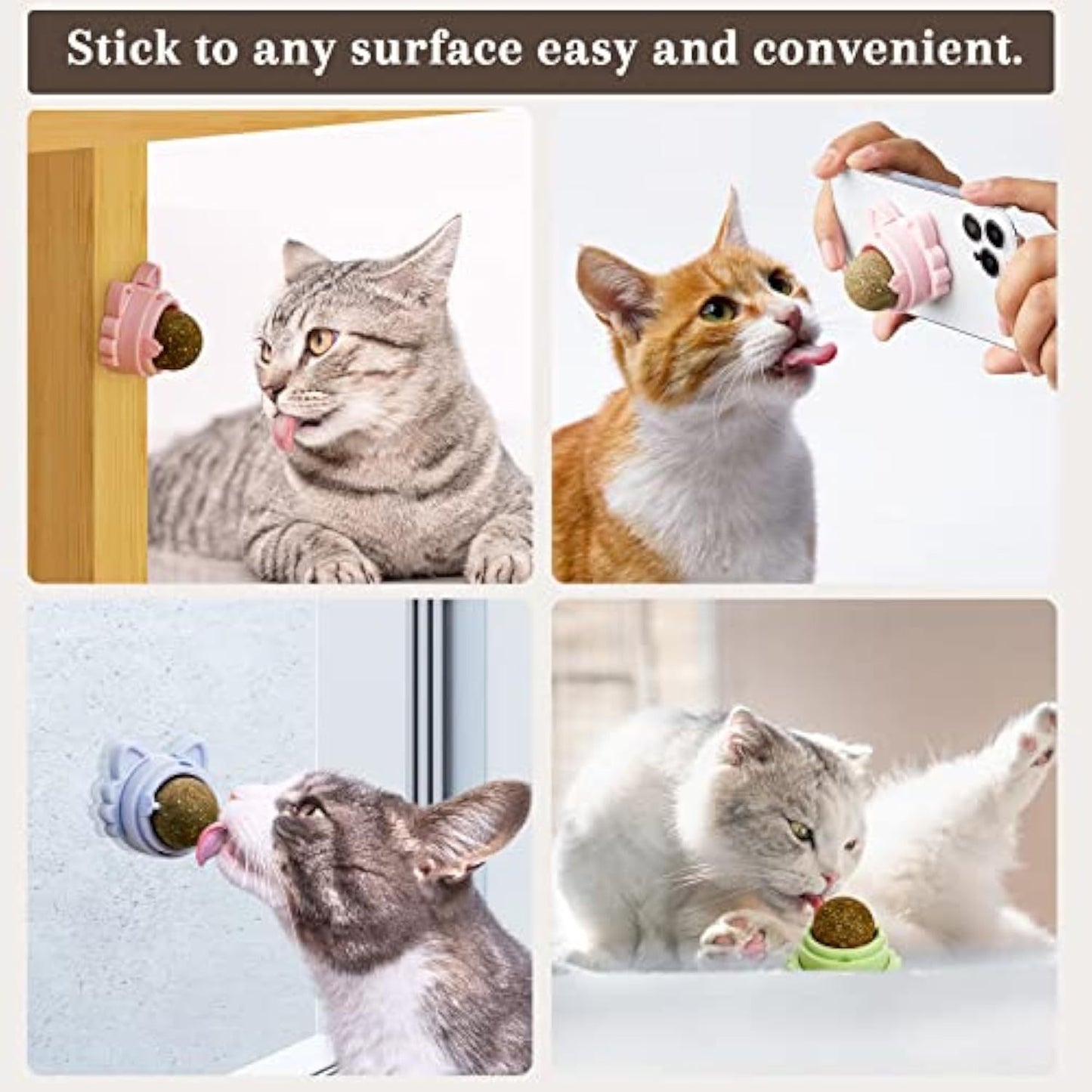 Catnip Wall Balls – Healthy Cat Toys for Teeth Cleaning & Chewing
