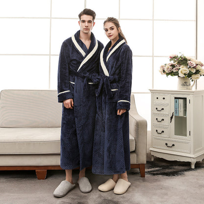 Couple Winter Pajama & Bathrobe Set – Cozy Couple Gown