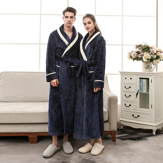 Couple Winter Pajama & Bathrobe Set – Cozy Couple Gown