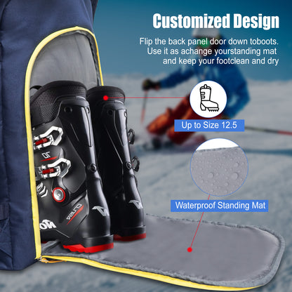 50L Blue Ski Travel Backpack – Large Capacity Outdoor Bag