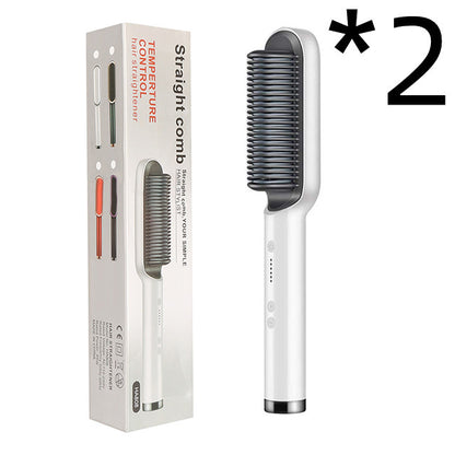 2-in-1 Hair Straightener & Curling Hot Comb – Electric Hair Brush