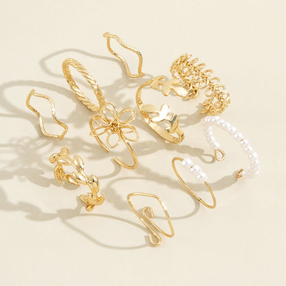 Openwork Flower Ring – Simple Glossy Design