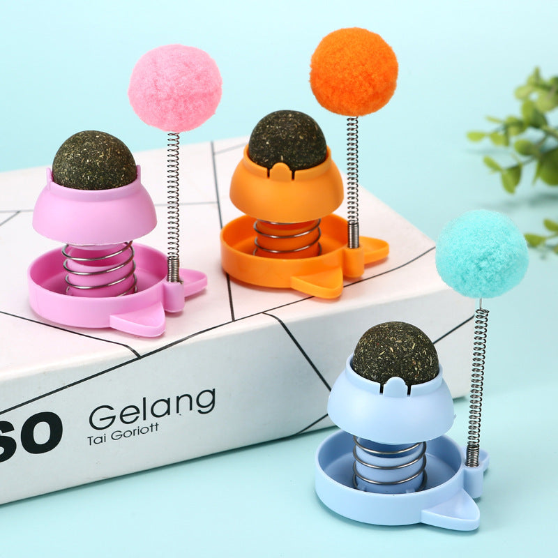 Lucky Cat Licking Mint Ball – Hairball Relief, Teeth Cleaning & Boredom Relief Cat Toy