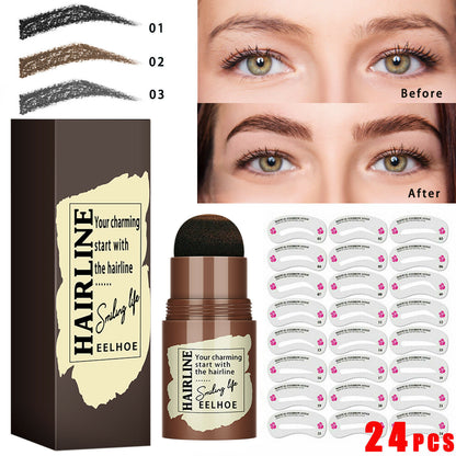 Eyebrow Stamp & 24PC Stencil Kit
