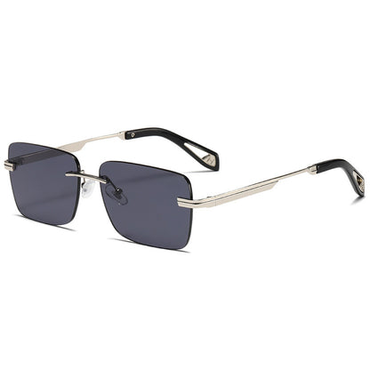 Frameless Square Sunglasses – Retro Men & Women Shades