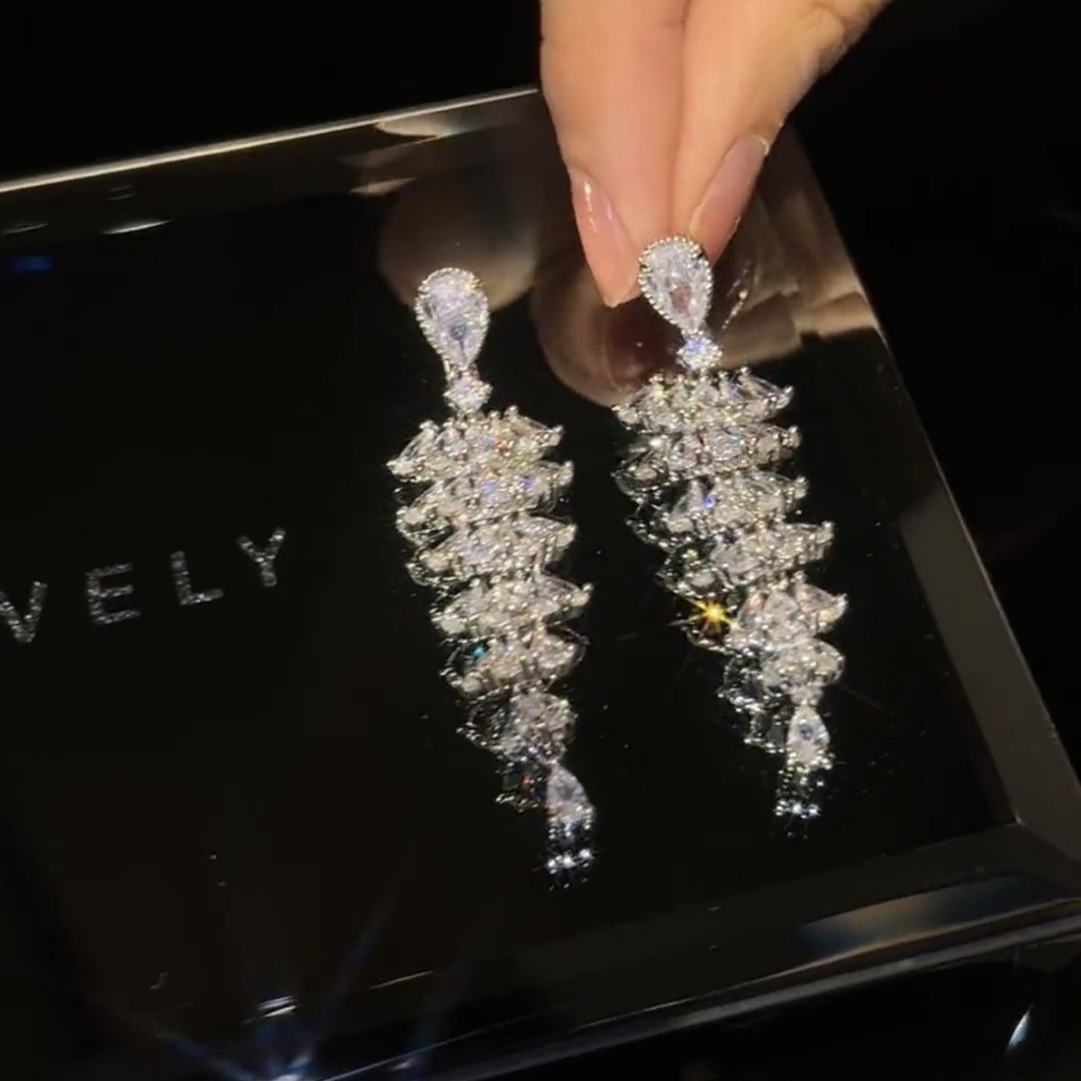 Zircon Christmas Tree Earrings – Dangle Jewelry for Women