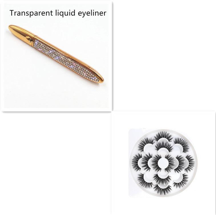 Self-Adhesive False Eyelashes with Multicolor Eyeliner – No Glue Needed