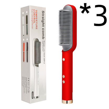 2-in-1 Hair Straightener & Curling Hot Comb – Electric Hair Brush
