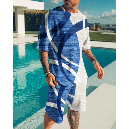 Short Sleeve Men Leisure Set Suit