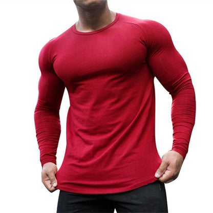Men’s Long Sleeve Sports Shirt – Loose Fit Quick Dry Training Top