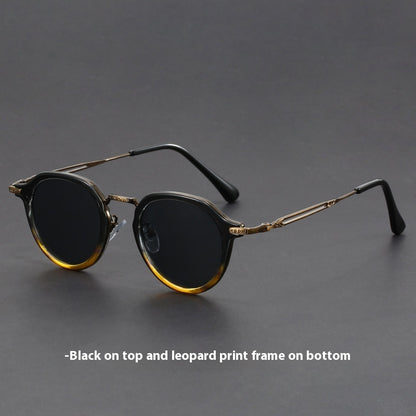 Metal Circle Frame Sunglasses UV Men And Women Sun Glasses