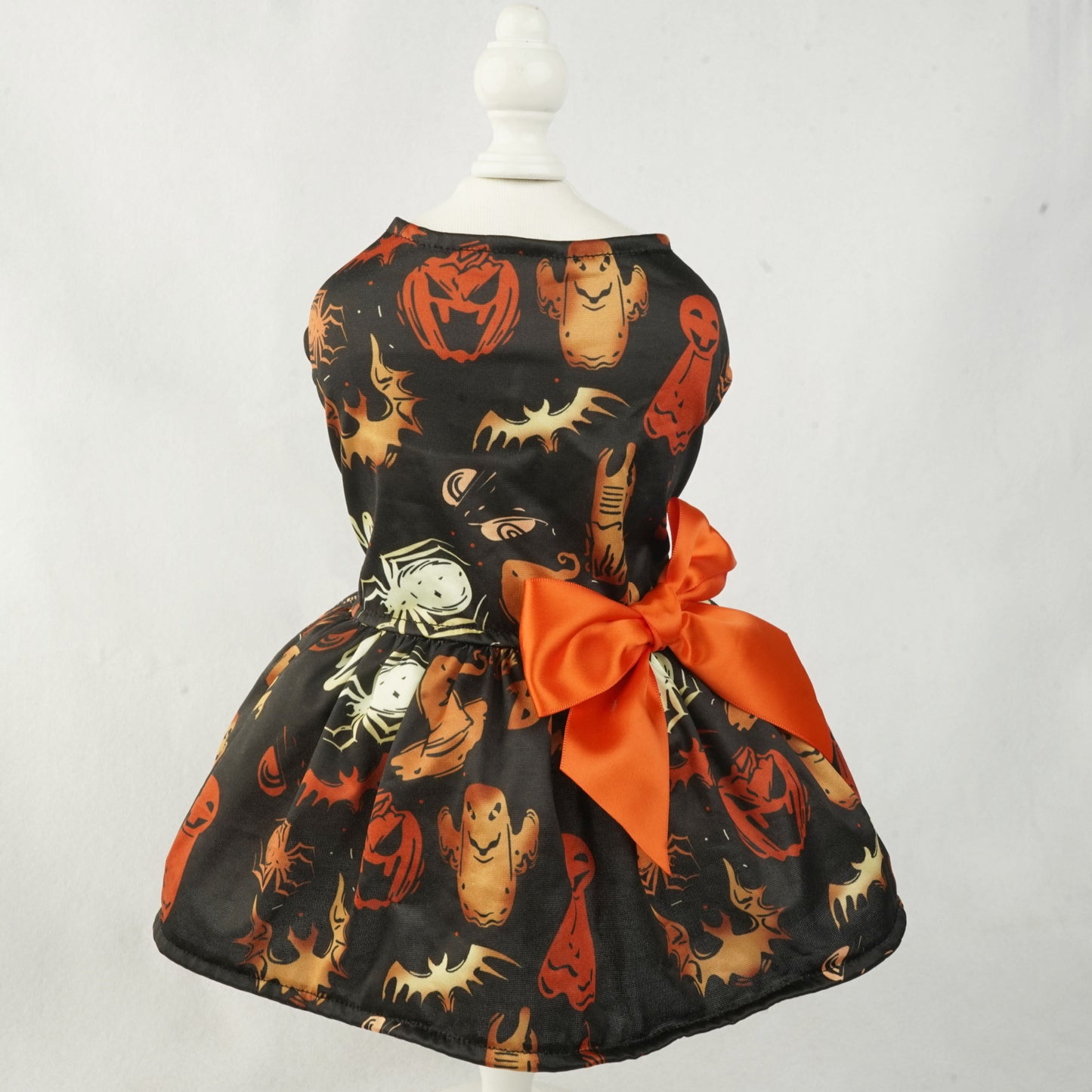 Halloween Pumpkin Pet Dress – Small Dog & Cat Party Costume