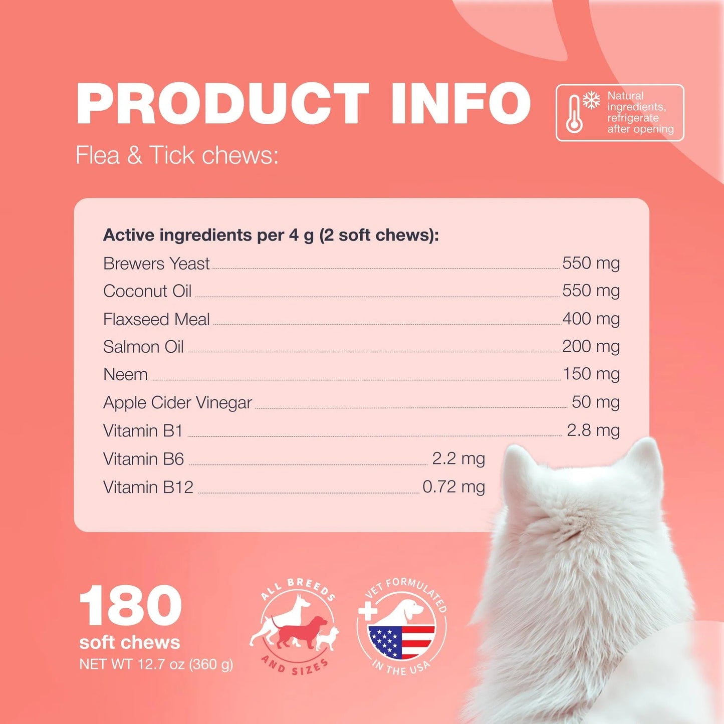 Dog Flea & Tick Chews – Natural Soft Treats for Prevention & Immune Support