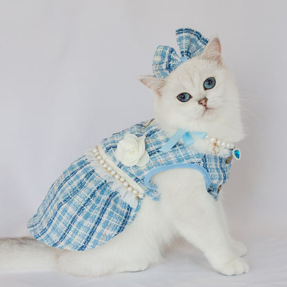 Cute Cat Pet Dress – Fashion Skirt for Small Pets