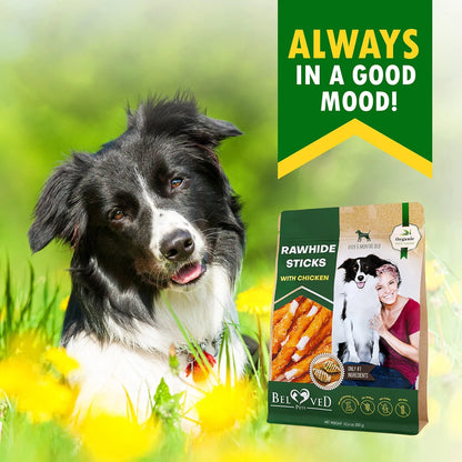 Dog Sticks Wrapped with Chicken – Natural Grain-Free Training Chew Treats (Bulk)